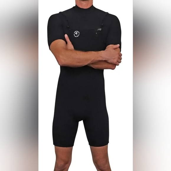 NWOT Ho Stevie! Mens Short Sleeve Short Leg Surf Wet Suit, Warm 2mm Neoprene, LS - Picture 1 of 17